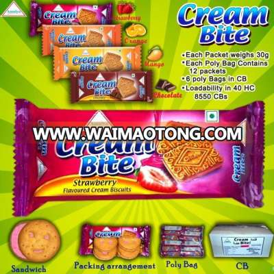 Cream Bite Sandwich Biscuits 30g